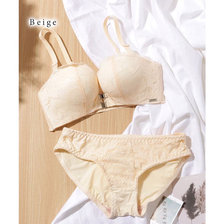 2WAY フロントボタン レーシィ 3/4 ブラ&ショーツ | レースレディース  | 詳細画像15 