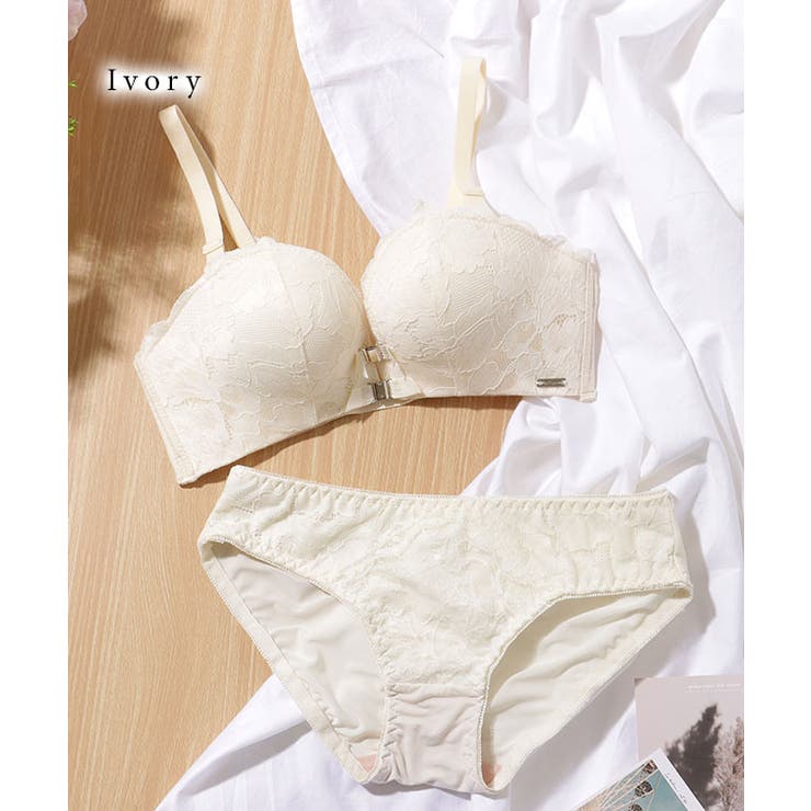 2WAY フロントボタン レーシィ 3/4 ブラ&ショーツ | レースレディース  | 詳細画像17 