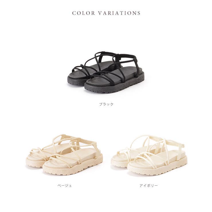 ナローストラップ厚底サンダル | レースレディース  | 詳細画像2 