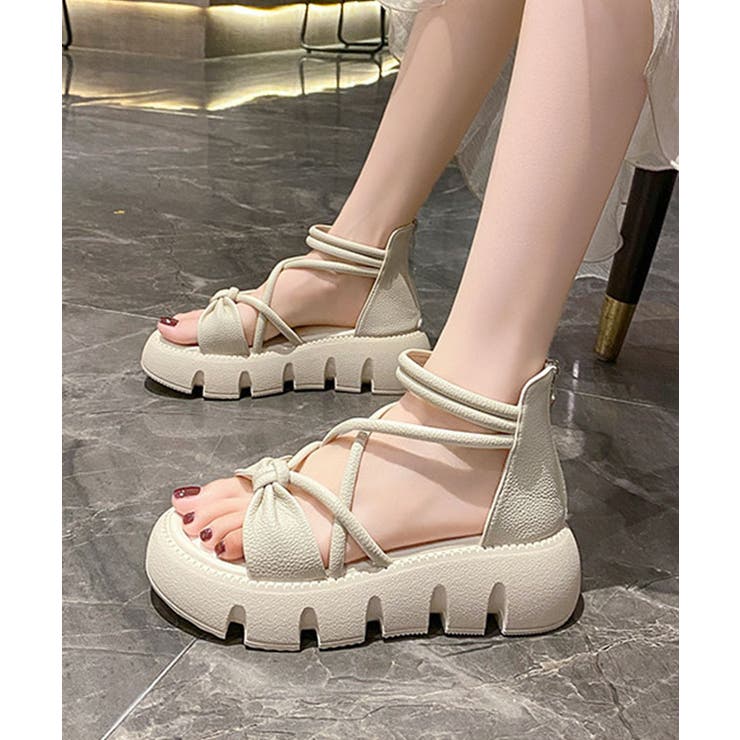 ナロー ストラップ ハイカット 厚底 コンフォート サンダル | レースレディース  | 詳細画像10 