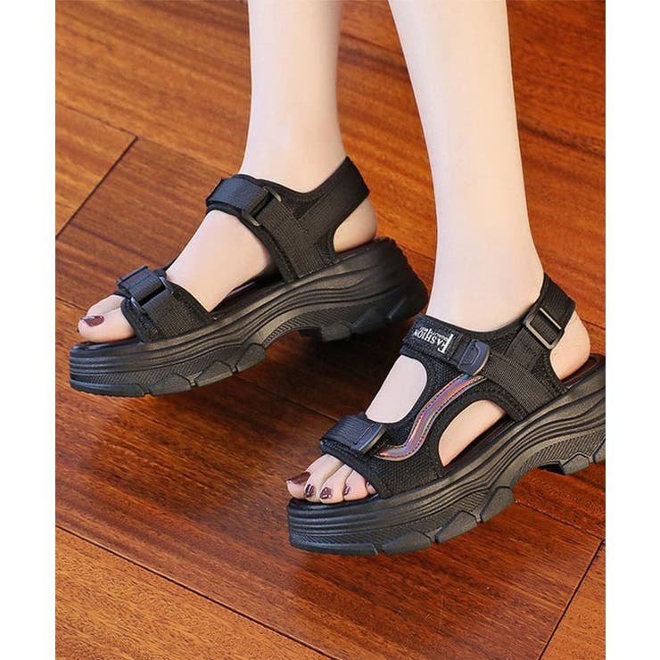 メッシュ ストラップ コンフォート スポーツ サンダル | レースレディース  | 詳細画像4 