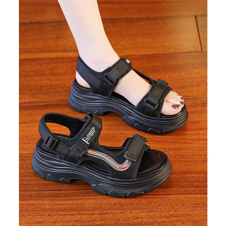 メッシュ ストラップ コンフォート スポーツ サンダル | レースレディース  | 詳細画像7 