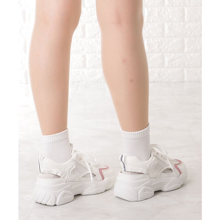 配色 メッシュ レースアップ スニーカー サンダル | レースレディース  | 詳細画像6 