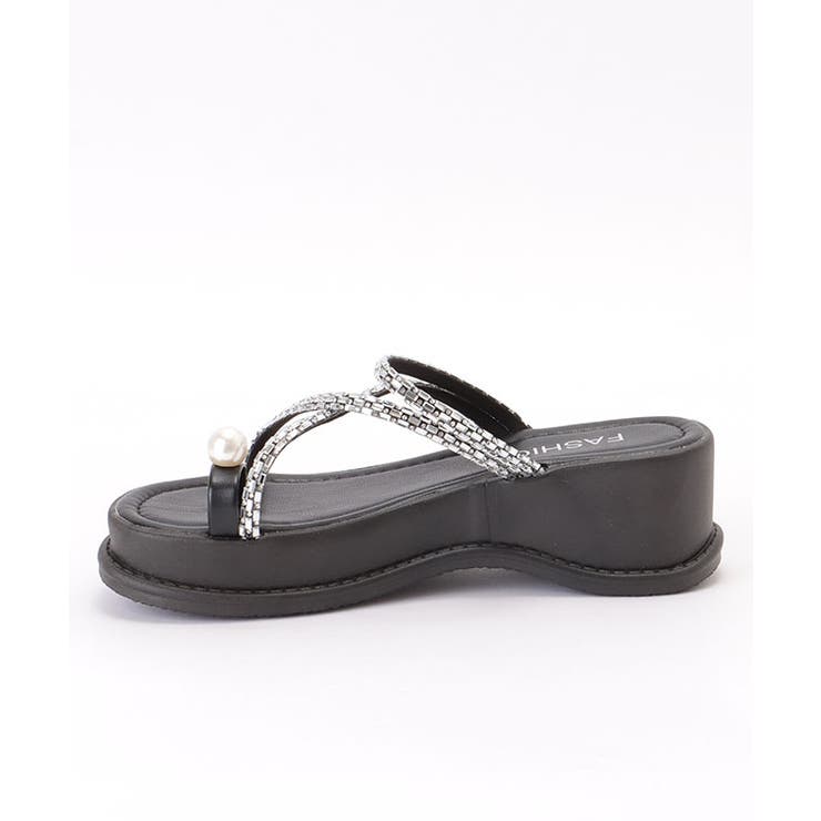 パールトングサンダルラバーサンダル　size39 ORiental TRaffic サンダル パールトングフラットサンダル 41246