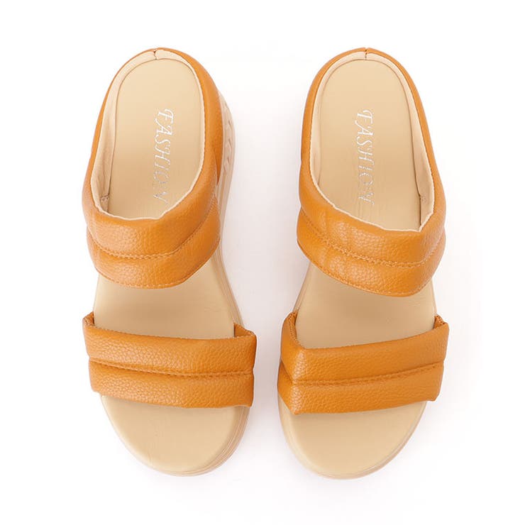 フェイクレザー 厚底 ウエッジ ヒール サンダル | レースレディース  | 詳細画像15 