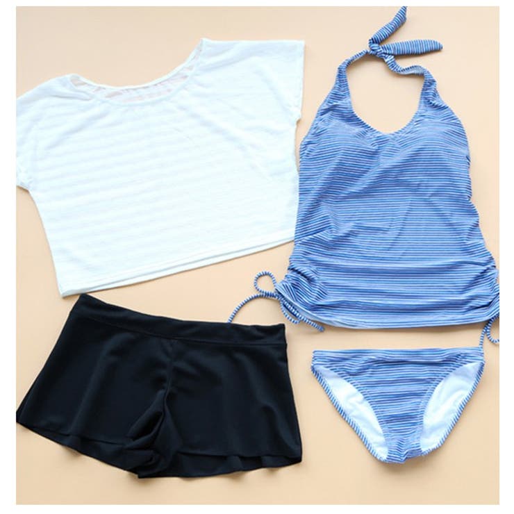 ボーダー柄 カバーアップ 水着 | レースレディース  | 詳細画像15 