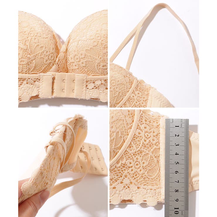 2WAY フロントホック ノンワイヤー レース ブラ&ショーツ | レースレディース  | 詳細画像19 