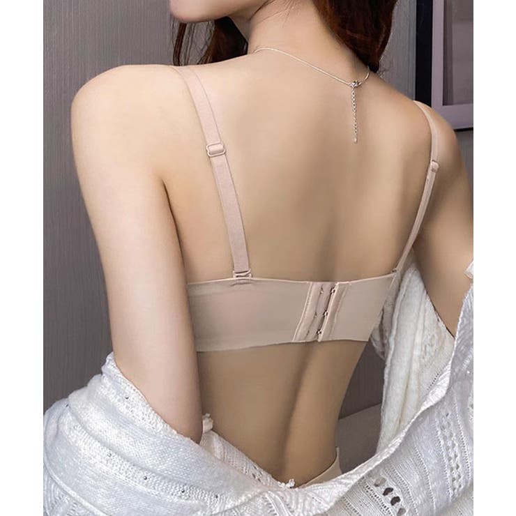 ソリッドカラー ノンワイヤー シームレス カットアウト ブラ&ショーツ | レースレディース  | 詳細画像15 