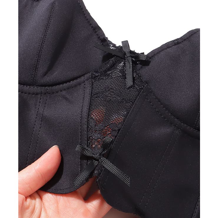 レーシィ スカラップ ビスチェ風 脇高 ブラ&ショーツ | レースレディース  | 詳細画像18 