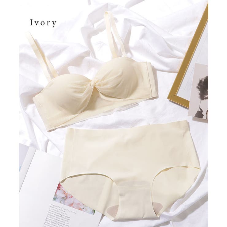 ツイスト ギャザー シアー レイヤード ブラ&ショーツ | レースレディース  | 詳細画像16 