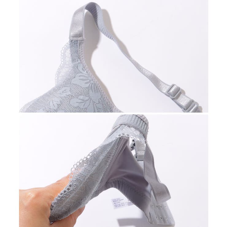 チャーム付き 脇高 レース 3/4 ノンワイヤー ブラジャー | レースレディース  | 詳細画像18 