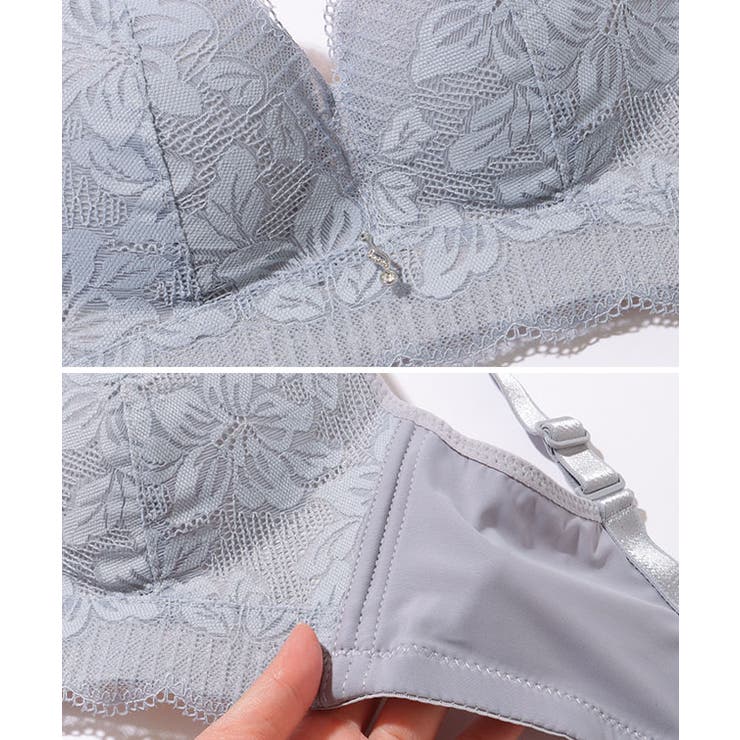 チャーム付き 脇高 レース 3/4 ノンワイヤー ブラジャー | レースレディース  | 詳細画像19 