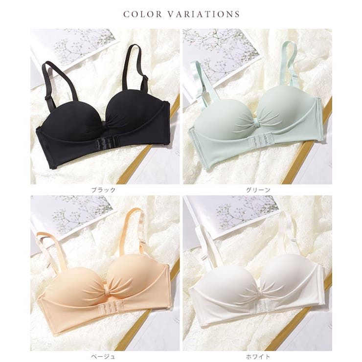 2WAY ストラップ ダブルホック シームレス 1/2 ブラジャー | レースレディース  | 詳細画像11 