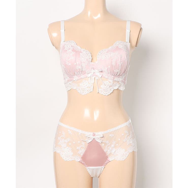 エレガント 刺繍 レース レイヤード ブラ&ショーツ | レースレディース  | 詳細画像14 