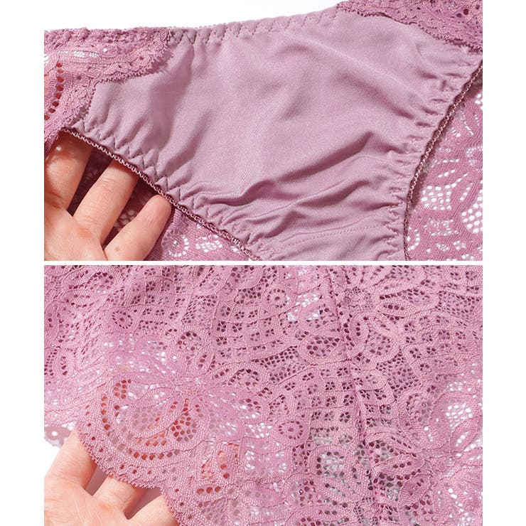 スカラップ レーシィ 脇高 ボリュームアップ ブラ&ショーツ | レースレディース  | 詳細画像20 