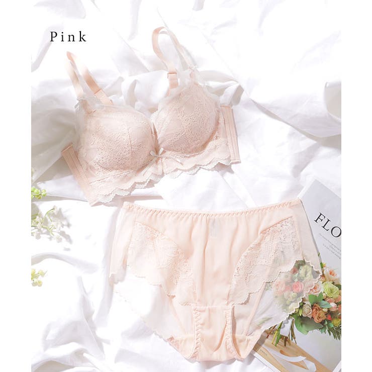 スカラップ レイヤード レーシィ 脇高 ブラ&ショーツ | レースレディース  | 詳細画像17 