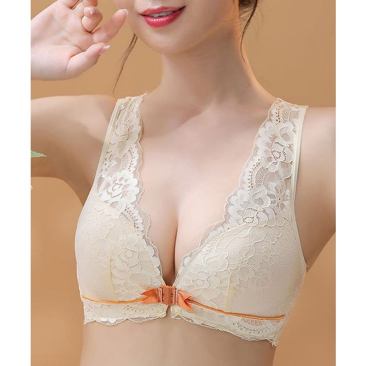 フロント ホック 総レース ノンワイヤー ブラ&ショーツ | レースレディース  | 詳細画像18 