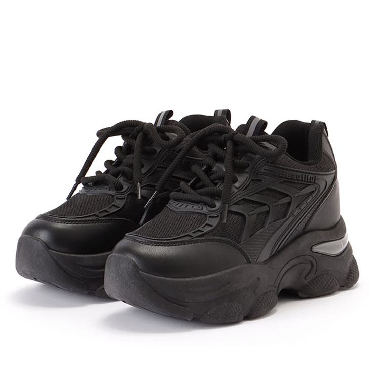 配色タグ付き レースアップ 厚底 | レースレディース  | 詳細画像1 