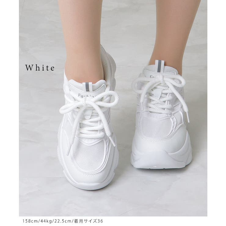 配色タグ付き レースアップ 厚底 | レースレディース  | 詳細画像10 