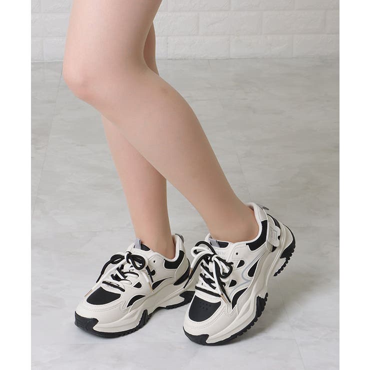 配色 レースアップ 厚底 | レースレディース  | 詳細画像4 