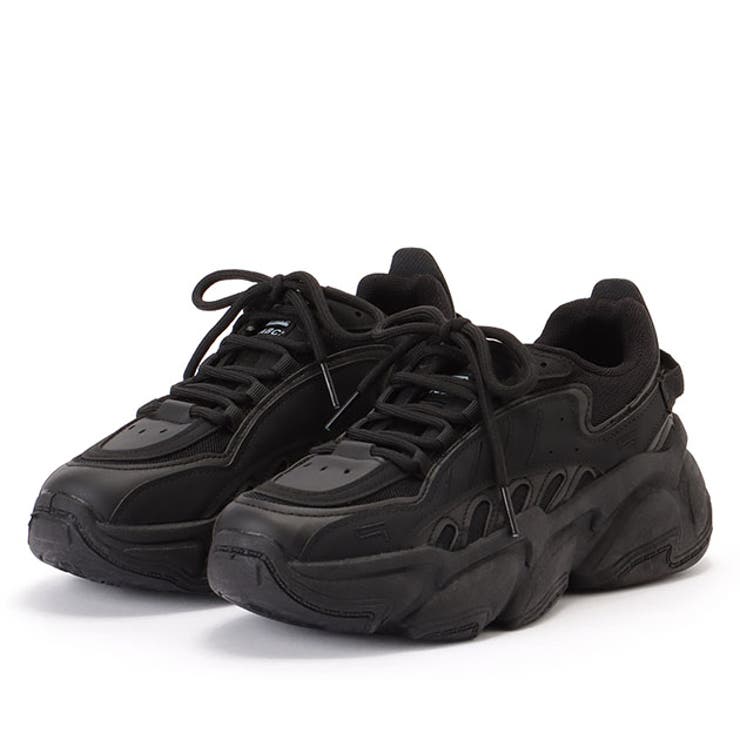 ラウンドフォルム レースアップ 厚底[品番：LCLW0006767]｜レース