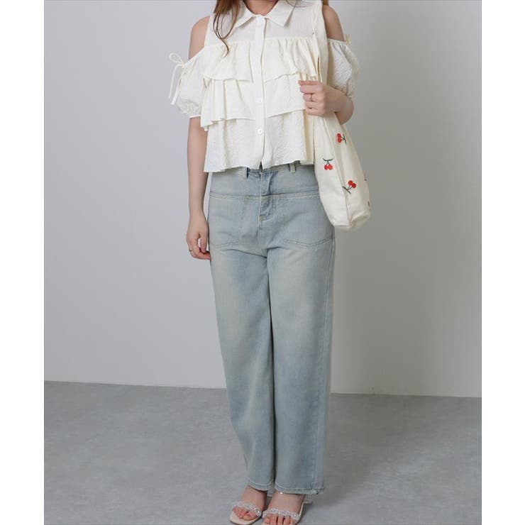 シアー レイヤード 刺繍モチーフ付き | レースレディース  | 詳細画像12 