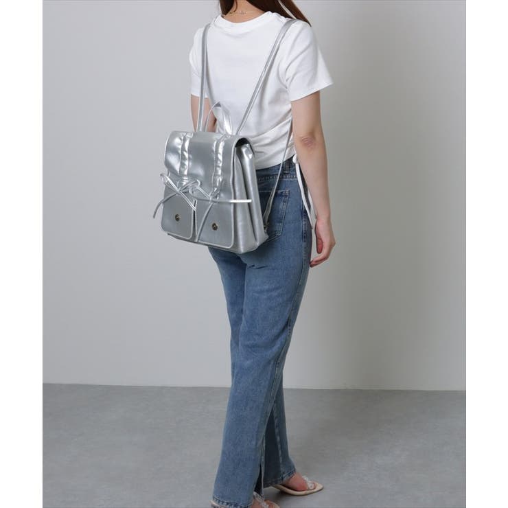 フェイクレザー リボン ギャザー | レースレディース  | 詳細画像8 