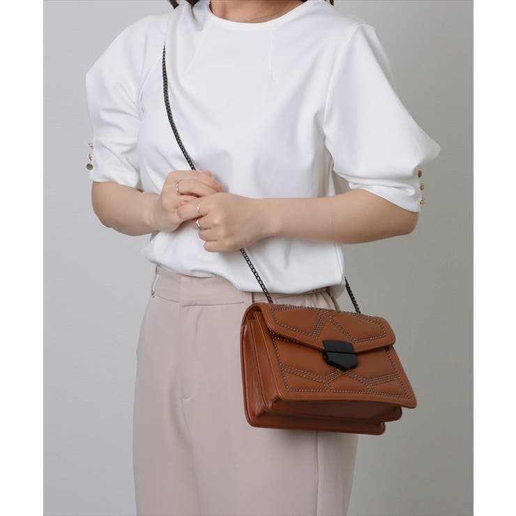 レフェイクレザー スタッズ スクエア | レースレディース  | 詳細画像14 