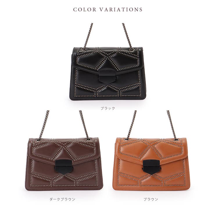 レフェイクレザー スタッズ スクエア | レースレディース  | 詳細画像2 