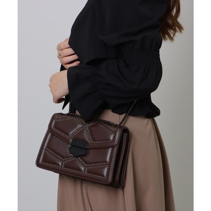 レフェイクレザー スタッズ スクエア | レースレディース  | 詳細画像9 