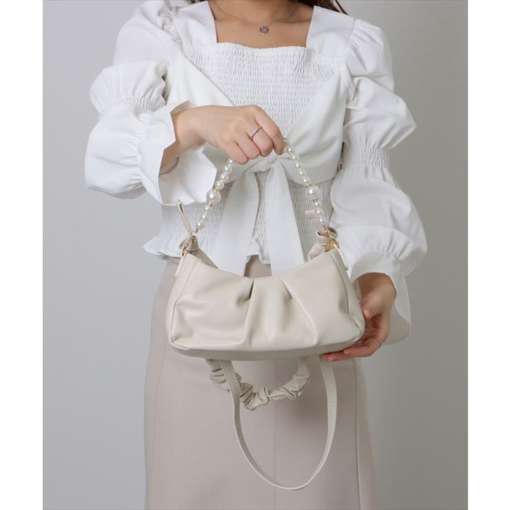 フェイクレザー パールチェーン付き 2WAY | レースレディース  | 詳細画像14 