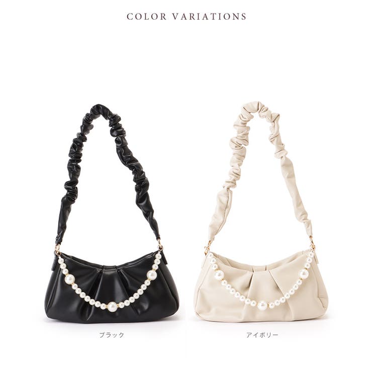 フェイクレザー パールチェーン付き 2WAY | レースレディース  | 詳細画像2 