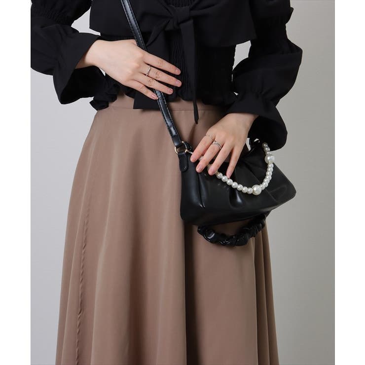 フェイクレザー パールチェーン付き 2WAY | レースレディース  | 詳細画像7 