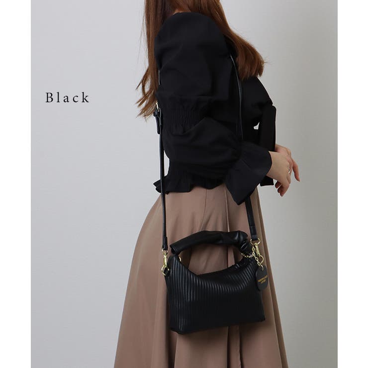 レザー調 ギャザーハンドル ストライプ | レースレディース  | 詳細画像3 