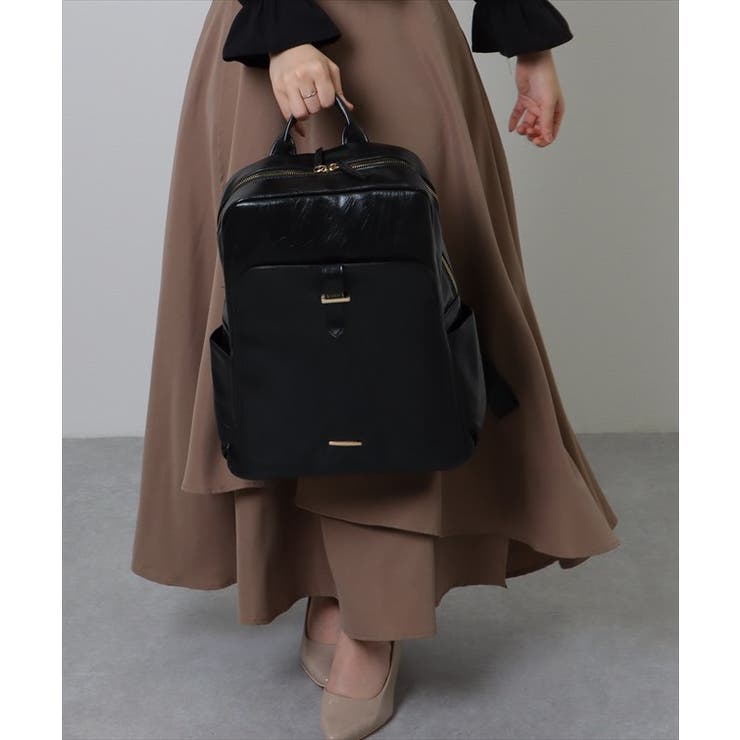 フェイクレザー ラウンドファスナー 多ポケット | レースレディース  | 詳細画像9 