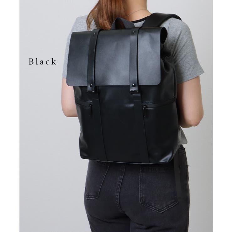 フェイクレザー 配色ライン スクエア | レースレディース  | 詳細画像3 