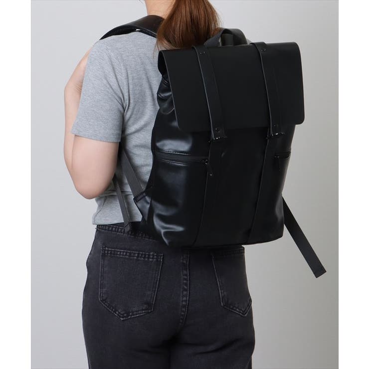 フェイクレザー 配色ライン スクエア | レースレディース  | 詳細画像5 