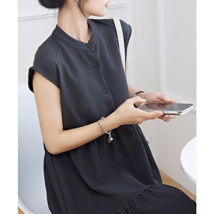 バンドカラー ティアード ギャザー | レースレディース  | 詳細画像4 