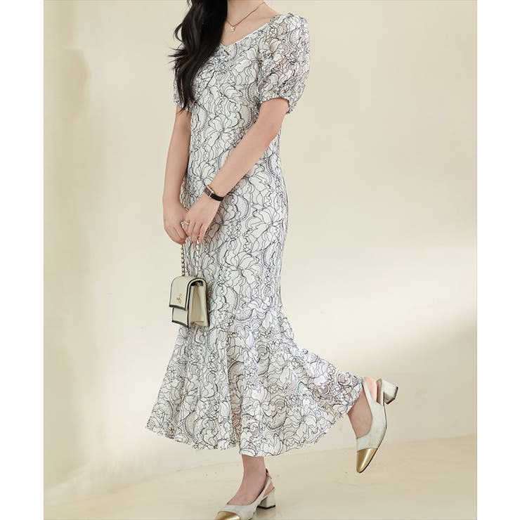 総レース Vネック マーメイド | レースレディース  | 詳細画像10 