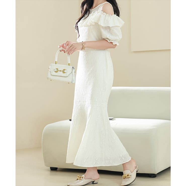 カットアウト パフスリーブ 総レース | レースレディース  | 詳細画像13 