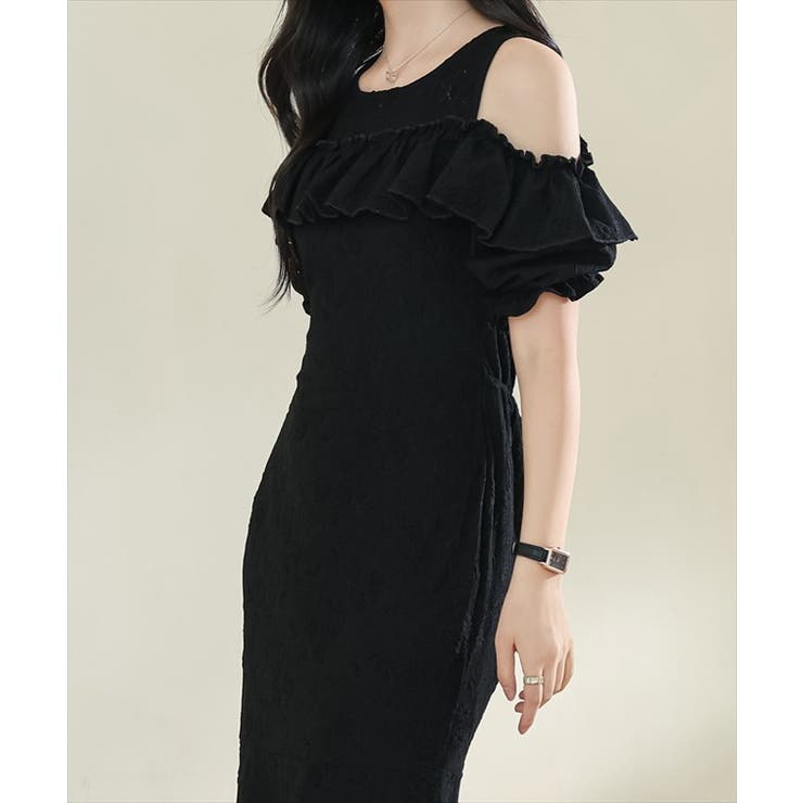 カットアウト パフスリーブ 総レース | レースレディース  | 詳細画像5 