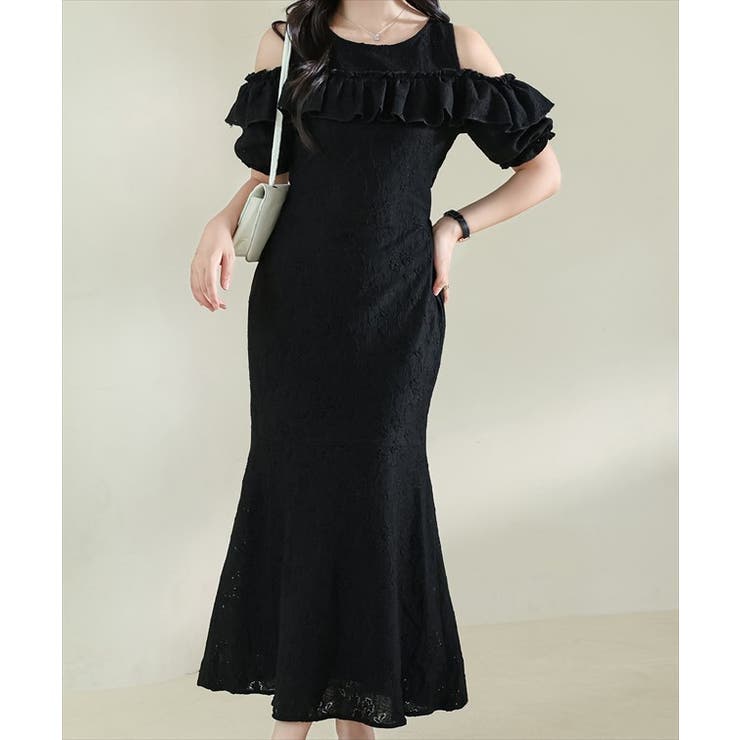 カットアウト パフスリーブ 総レース | レースレディース  | 詳細画像6 