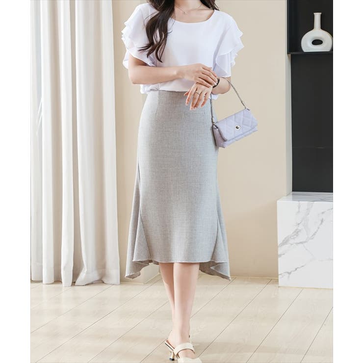 ラウンドネック ラッフルフリル 半袖 | レースレディース  | 詳細画像14 