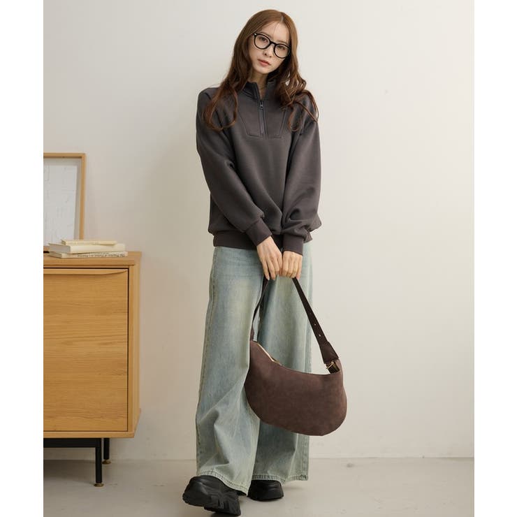 ソリッドカラー ハーフジップ スタンドカラー | レースレディース  | 詳細画像10 