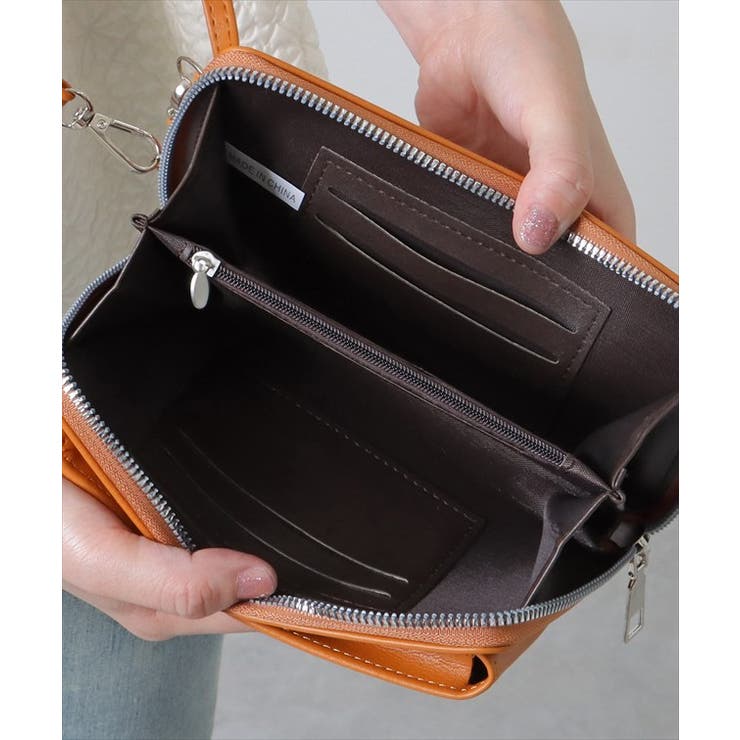 フェイクレザー パールモチーフ付き スクエア | レースレディース  | 詳細画像8 