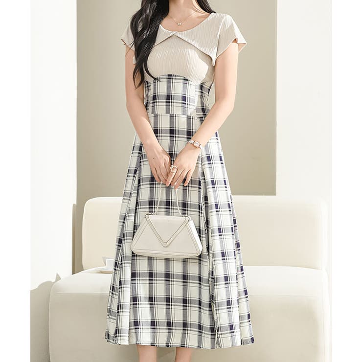 ビッグカラー チェック柄 ハイウエスト | レースレディース  | 詳細画像15 