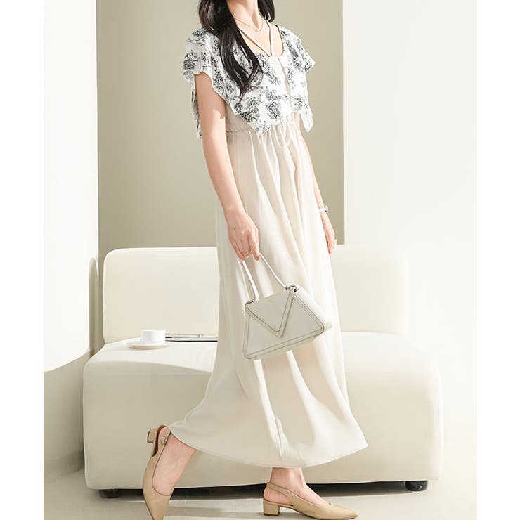 ボタニカル柄 ティアード ホルター | レースレディース  | 詳細画像15 