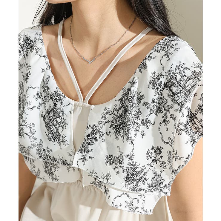 ボタニカル柄 ティアード ホルター | レースレディース  | 詳細画像16 