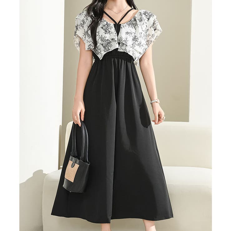 ボタニカル柄 ティアード ホルター | レースレディース  | 詳細画像4 