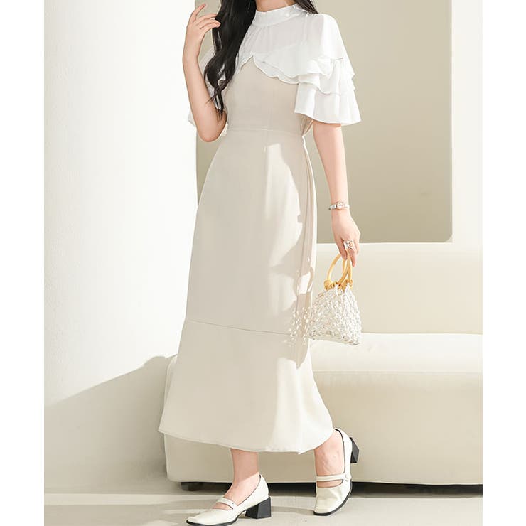 プチハイネック フリル フェイクレイヤード | レースレディース  | 詳細画像14 